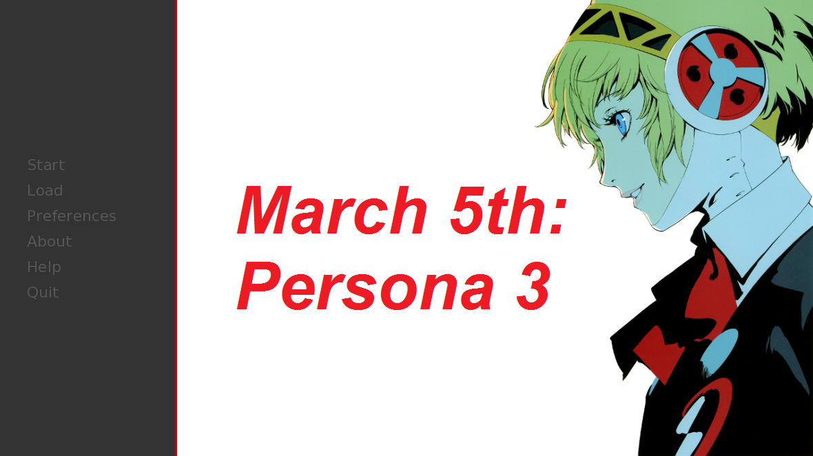March 5th: Persona 3  by JJMJ Porn Game