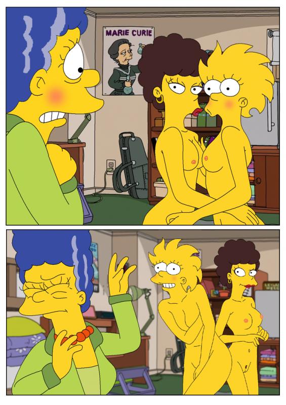 Marge and Lisa Simpsons go Lesbian Porn Comics